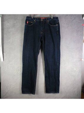 GUESS Jeans Mens 36x34 Dark Wash Solid Straight Leg Denim Vintage Canada